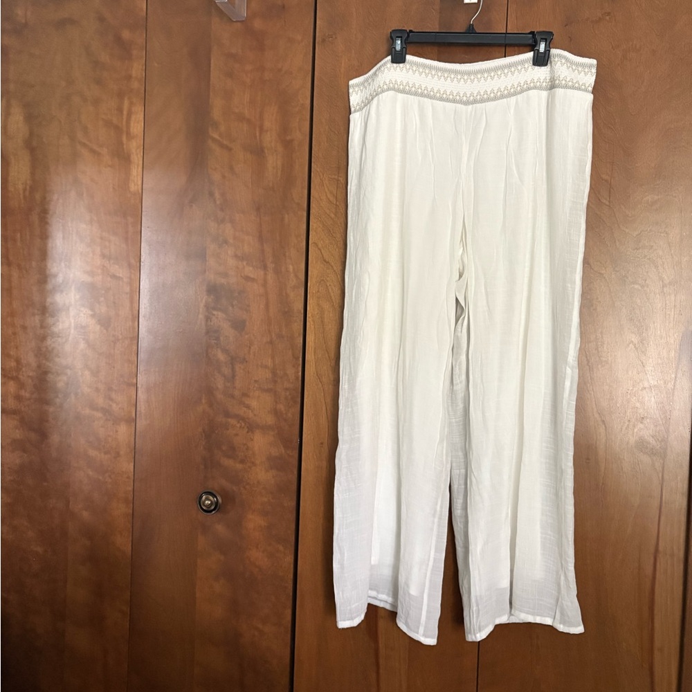 Wide Leg Boho Beach Pants. XL